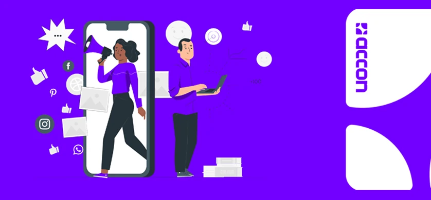 Ilustracao de ferramentas de marketing e redes sociais