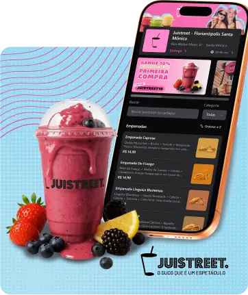Cardápio digital da Accon na hamburgueria Juistreet