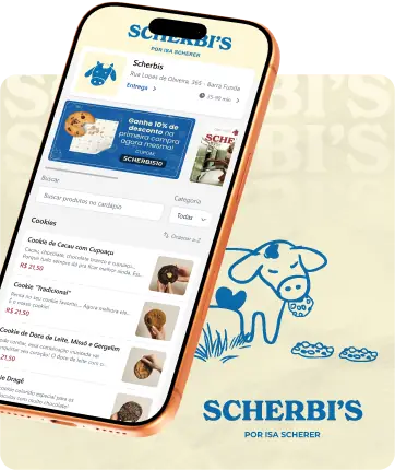 Cardápio digital da Accon na Scherbis