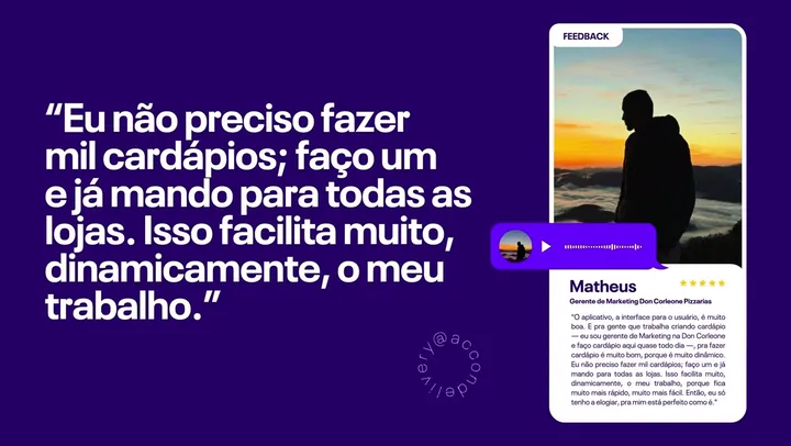 Depoimento em vídeo de Matheus, da Don Corleone Pizzarias